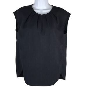 J Crew Black Honeycomb Cocoon Blouse Women’s Sz 2